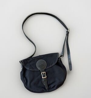Duluth Pack Medium Shell Purse Black Canvas Leather Crossbody Saddle Bag USA